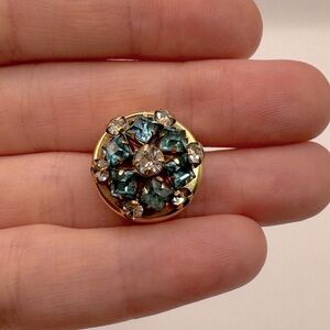 VINTAGE Crystal Button Cover